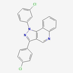 1-(3-chlorophenyl)-3-(4-chlorophenyl)-1H-pyrazolo[4,3-c]quinoline