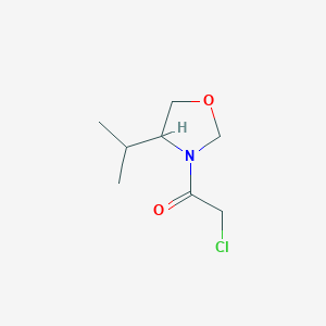B025972 2-Chloro-1-[4-(propan-2-yl)-1,3-oxazolidin-3-yl]ethan-1-one CAS No. 102851-41-2
