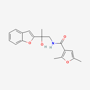 molecular formula C18H19NO4 B2597212 N-[2-(1-benzofuran-2-yl)-2-hydroxypropyl]-2,5-dimethylfuran-3-carboxamide CAS No. 2034492-80-1
