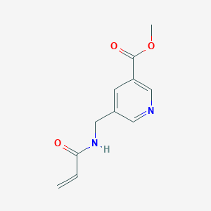 molecular formula C11H12N2O3 B2597219 Methyl 5-[(prop-2-enoylamino)methyl]pyridine-3-carboxylate CAS No. 2411310-29-5