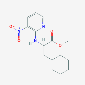 molecular formula C15H21N3O4 B2597224 Methyl 3-cyclohexyl-2-[(3-nitropyridin-2-yl)amino]propanoate CAS No. 318949-40-5