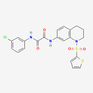 N1-(3-chlorophenyl)-N2-(1-(thiophen-2-ylsulfonyl)-1,2,3,4-tetrahydroquinolin-7-yl)oxalamide