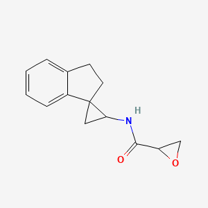 N-Spiro[1,2-dihydroindene-3,2'-cyclopropane]-1'-yloxirane-2-carboxamide