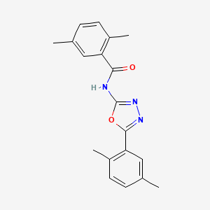molecular formula C19H19N3O2 B2597248 N-[5-(2,5-dimethylphenyl)-1,3,4-oxadiazol-2-yl]-2,5-dimethylbenzamide CAS No. 891126-24-2