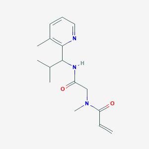 N-Methyl-N-[2-[[2-methyl-1-(3-methylpyridin-2-yl)propyl]amino]-2-oxoethyl]prop-2-enamide