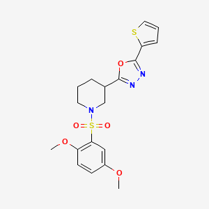 2-(1-((2,5-Dimethoxyphenyl)sulfonyl)piperidin-3-yl)-5-(thiophen-2-yl)-1,3,4-oxadiazole