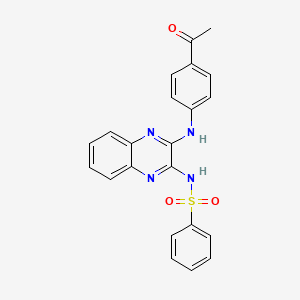 N-{3-[(4-acetylphenyl)amino]quinoxalin-2-yl}benzenesulfonamide