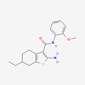 2-amino-6-ethyl-N-(2-methoxyphenyl)-4,5,6,7-tetrahydro-1-benzothiophene-3-carboxamide