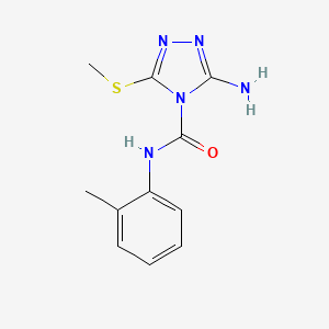 3-amino-N-(2-methylphenyl)-5-(methylsulfanyl)-4H-1,2,4-triazole-4-carboxamide