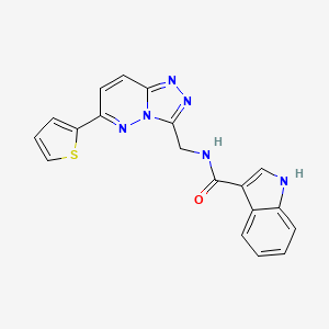 N-((6-(thiophen-2-yl)-[1,2,4]triazolo[4,3-b]pyridazin-3-yl)methyl)-1H-indole-3-carboxamide