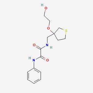 N1-((3-(2-hydroxyethoxy)tetrahydrothiophen-3-yl)methyl)-N2-phenyloxalamide