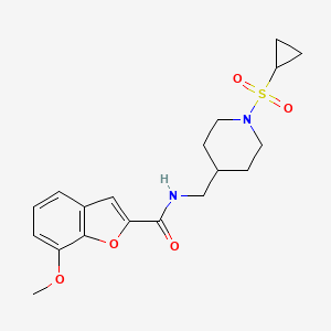 N-((1-(cyclopropylsulfonyl)piperidin-4-yl)methyl)-7-methoxybenzofuran-2-carboxamide