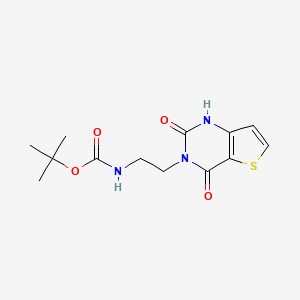 molecular formula C13H17N3O4S B2597277 tert-butyl (2-(2,4-dioxo-1,2-dihydrothieno[3,2-d]pyrimidin-3(4H)-yl)ethyl)carbamate CAS No. 2034469-47-9