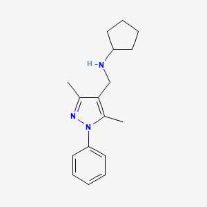 N-((3,5-dimethyl-1-phenyl-1H-pyrazol-4-yl)methyl)cyclopentanamine