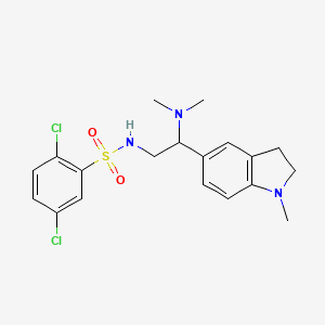 2,5-dichloro-N-(2-(dimethylamino)-2-(1-methylindolin-5-yl)ethyl)benzenesulfonamide
