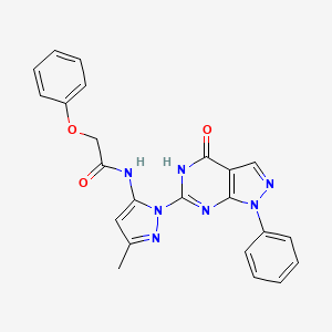 N-(3-methyl-1-(4-oxo-1-phenyl-4,5-dihydro-1H-pyrazolo[3,4-d]pyrimidin-6-yl)-1H-pyrazol-5-yl)-2-phenoxyacetamide