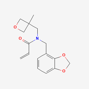 N-(1,3-Benzodioxol-4-ylmethyl)-N-[(3-methyloxetan-3-yl)methyl]prop-2-enamide