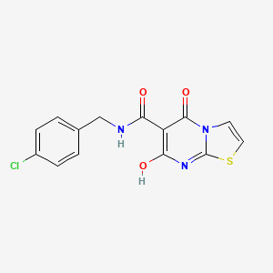 molecular formula C14H10ClN3O3S B2597319 N-(4-chlorobenzyl)-7-hydroxy-5-oxo-5H-thiazolo[3,2-a]pyrimidine-6-carboxamide CAS No. 898412-30-1