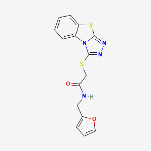 molecular formula C15H12N4O2S2 B2597346 N-(furan-2-ylmethyl)-2-([1,2,4]triazolo[3,4-b][1,3]benzothiazol-1-ylsulfanyl)acetamide CAS No. 304684-94-4