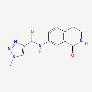 molecular formula C13H13N5O2 B2597354 1-methyl-N-(1-oxo-1,2,3,4-tetrahydroisoquinolin-7-yl)-1H-1,2,3-triazole-4-carboxamide CAS No. 1448071-12-2