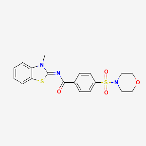 (Z)-N-(3-methylbenzo[d]thiazol-2(3H)-ylidene)-4-(morpholinosulfonyl)benzamide