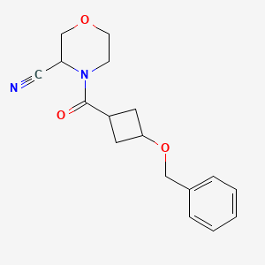 4-(3-Phenylmethoxycyclobutanecarbonyl)morpholine-3-carbonitrile