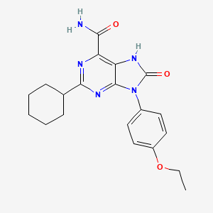 2-cyclohexyl-9-(4-ethoxyphenyl)-8-oxo-7H-purine-6-carboxamide