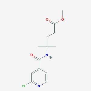 molecular formula C13H17ClN2O3 B2597404 Methyl 4-[(2-chloropyridin-4-yl)formamido]-4-methylpentanoate CAS No. 1808580-46-2