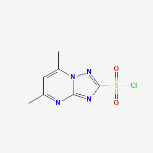 molecular formula C7H7ClN4O2S B2597510 5,7-Dimethyl-[1,2,4]triazolo[1,5-a]pyrimidine-2-sulfonyl chloride CAS No. 98169-74-5