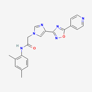 molecular formula C20H18N6O2 B2597525 N-(2,4-dimethylphenyl)-2-{4-[5-(pyridin-4-yl)-1,2,4-oxadiazol-3-yl]-1H-imidazol-1-yl}acetamide CAS No. 1251625-78-1