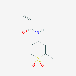 molecular formula C9H15NO3S B2597529 N-(2-methyl-1,1-dioxo-1lambda6-thian-4-yl)prop-2-enamide CAS No. 2169561-86-6