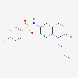 molecular formula C20H23FN2O3S B2597562 N-(1-butyl-2-oxo-1,2,3,4-tetrahydroquinolin-6-yl)-4-fluoro-2-methylbenzene-1-sulfonamide CAS No. 941906-51-0