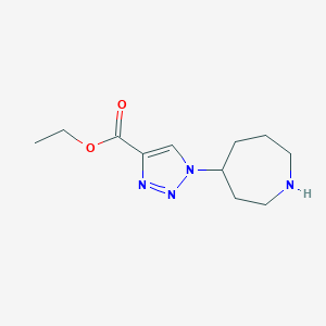 molecular formula C11H18N4O2 B2597585 Ethyl 1-(azepan-4-yl)triazole-4-carboxylate CAS No. 2248402-69-7