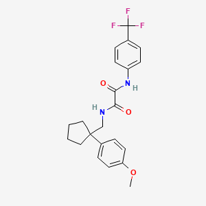 molecular formula C22H23F3N2O3 B2597589 N-{[1-(4-methoxyphenyl)cyclopentyl]methyl}-N'-[4-(trifluoromethyl)phenyl]ethanediamide CAS No. 1091476-29-7