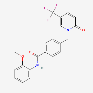 N-(2-methoxyphenyl)-4-{[2-oxo-5-(trifluoromethyl)-1(2H)-pyridinyl]methyl}benzenecarboxamide