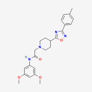 molecular formula C24H28N4O4 B2597602 N-(3,5-dimethoxyphenyl)-2-(4-(3-(p-tolyl)-1,2,4-oxadiazol-5-yl)piperidin-1-yl)acetamide CAS No. 1251710-53-8