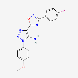 4-(3-(4-fluorophenyl)-1,2,4-oxadiazol-5-yl)-1-(4-methoxyphenyl)-1H-1,2,3-triazol-5-amine