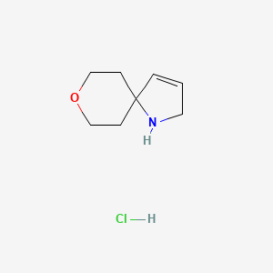 molecular formula C8H14ClNO B2597630 8-Oxa-1-azaspiro[4.5]dec-3-ene hydrochloride CAS No. 2361634-70-8