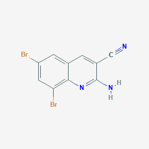 2-Amino-6,8-dibromoquinoline-3-carbonitrile