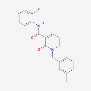 molecular formula C20H17FN2O2 B2597639 N-(2-fluorophenyl)-1-[(3-methylphenyl)methyl]-2-oxo-1,2-dihydropyridine-3-carboxamide CAS No. 946355-89-1