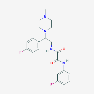 molecular formula C21H24F2N4O2 B2597669 N1-(3-fluorophenyl)-N2-(2-(4-fluorophenyl)-2-(4-methylpiperazin-1-yl)ethyl)oxalamide CAS No. 903256-29-1