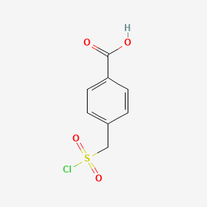 molecular formula C8H7ClO4S B2597709 4-((Chlorosulfonyl)methyl)benzoic acid CAS No. 92614-57-8