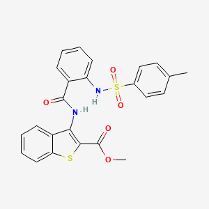molecular formula C24H20N2O5S2 B2597721 methyl 3-[2-(4-methylbenzenesulfonamido)benzamido]-1-benzothiophene-2-carboxylate CAS No. 397288-54-9