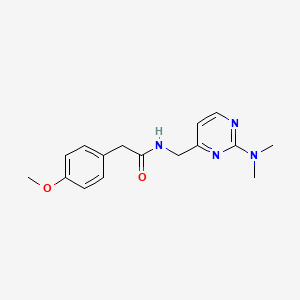 molecular formula C16H20N4O2 B2597767 N-((2-(dimethylamino)pyrimidin-4-yl)methyl)-2-(4-methoxyphenyl)acetamide CAS No. 1797252-69-7