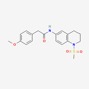 molecular formula C19H22N2O4S B2597775 N-(1-methanesulfonyl-1,2,3,4-tetrahydroquinolin-6-yl)-2-(4-methoxyphenyl)acetamide CAS No. 899983-56-3