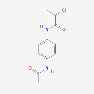 molecular formula C11H13ClN2O2 B2597779 N-[4-(acetylamino)phenyl]-2-chloropropanamide CAS No. 554407-08-8