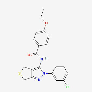 molecular formula C20H18ClN3O2S B2597811 N-[2-(3-chlorophenyl)-2H,4H,6H-thieno[3,4-c]pyrazol-3-yl]-4-ethoxybenzamide CAS No. 450340-76-8