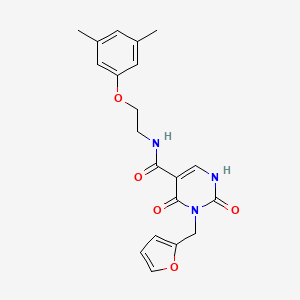 molecular formula C20H21N3O5 B2597827 N-(2-(3,5-dimethylphenoxy)ethyl)-3-(furan-2-ylmethyl)-2,4-dioxo-1,2,3,4-tetrahydropyrimidine-5-carboxamide CAS No. 1396685-94-1