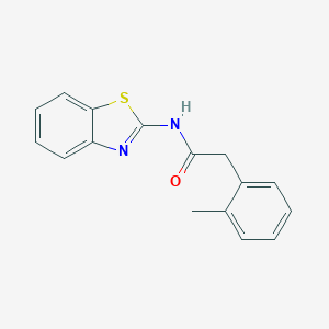 molecular formula C16H14N2OS B259785 N-(1,3-benzothiazol-2-yl)-2-(2-methylphenyl)acetamide 