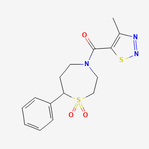 (1,1-Dioxido-7-phenyl-1,4-thiazepan-4-yl)(4-methyl-1,2,3-thiadiazol-5-yl)methanone